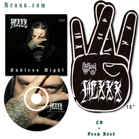 Bundle #1: CD + Foam Hand | "Endless Night" by HEXXX