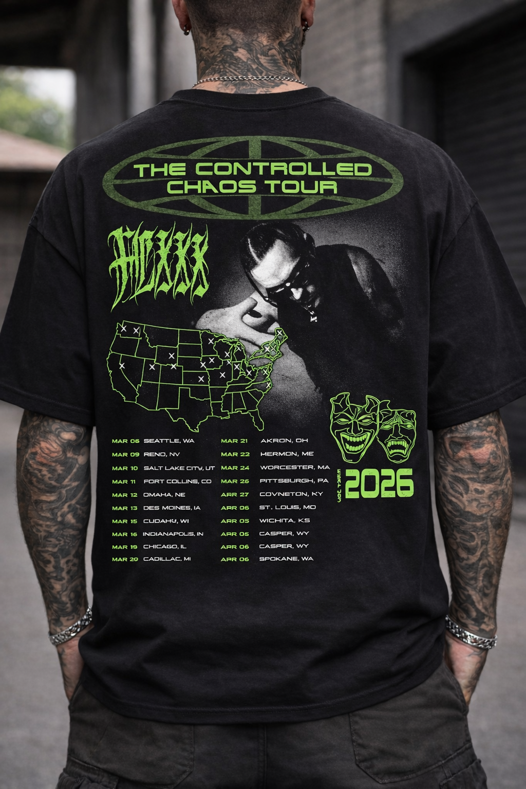Tour: Official Controlled Chaos Tour T-Shirt