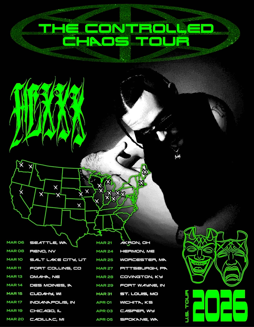 Tour: Official Controlled Chaos Tour T-Shirt